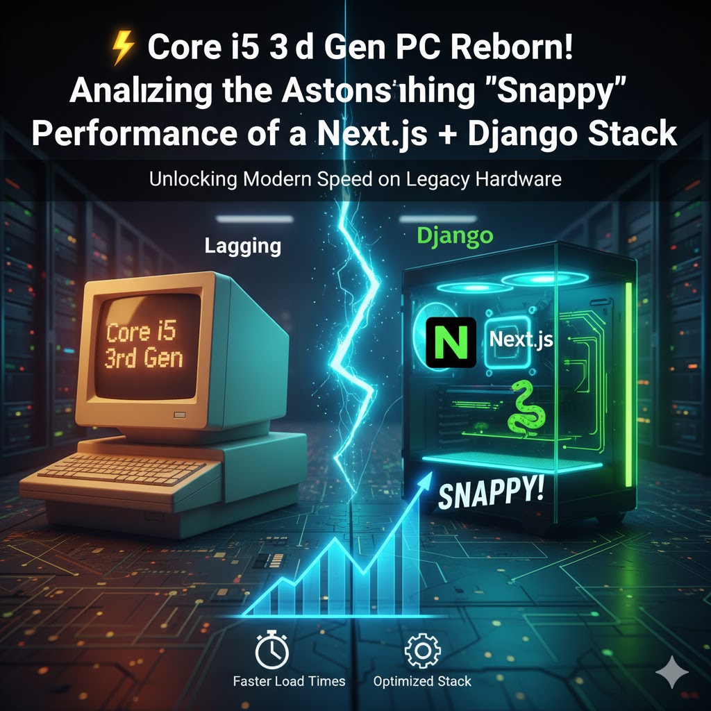 ⚡️ Core i5 第3世代PCが甦る！Next.js + Django 構成の驚異的な「サクサク感」を徹底分析
